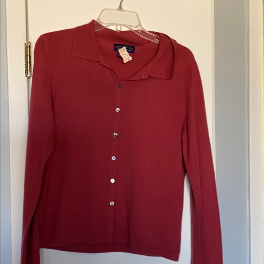 Character club women’s cashmere cardigan size m